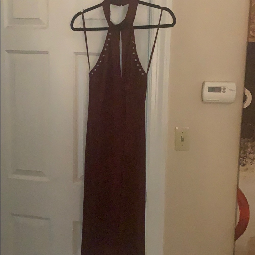 Maroon halter dress